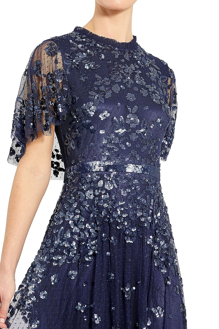 mac duggal navy blue dress Sanya Maxi Dress main image 0