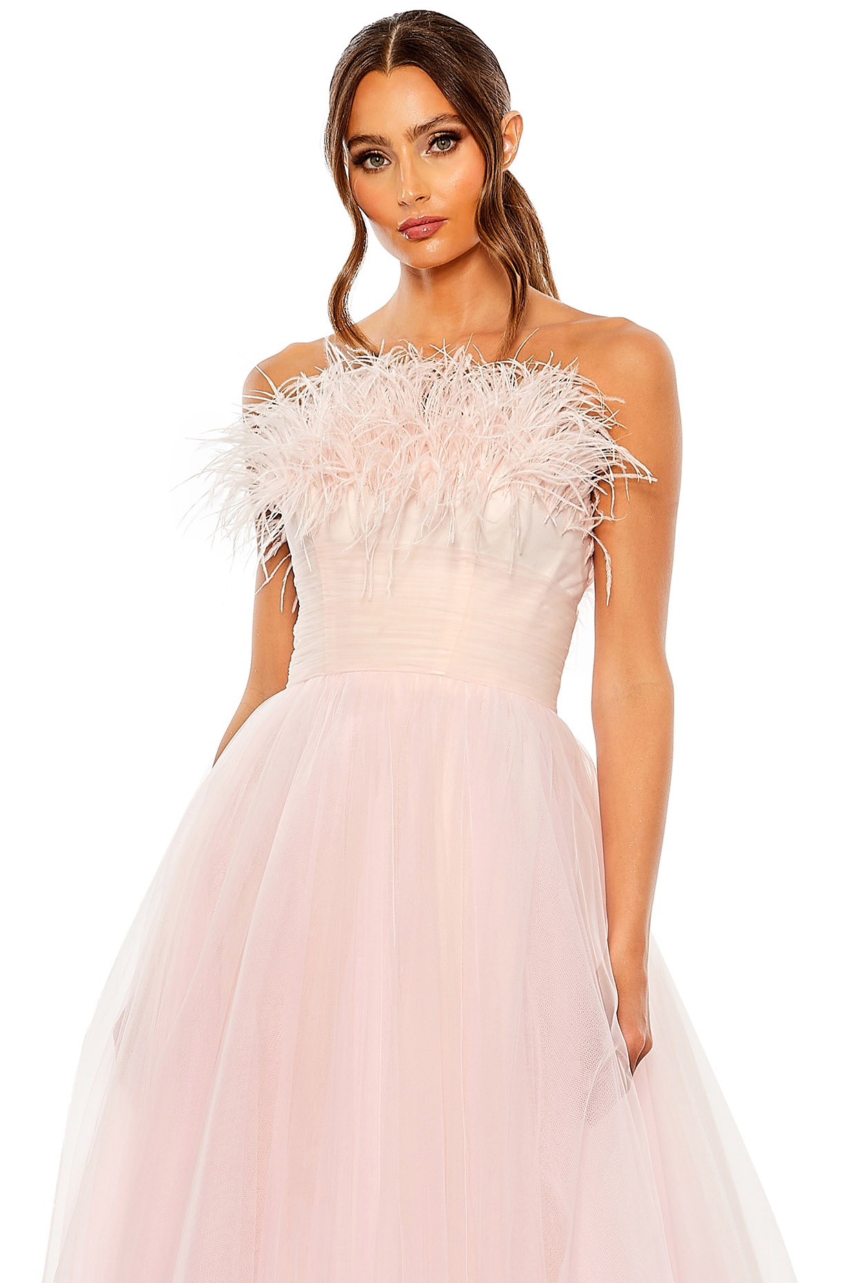 Pink Ombre Tulle Gown by Mac Duggal at Pernia's Pop Up Shop 2025
