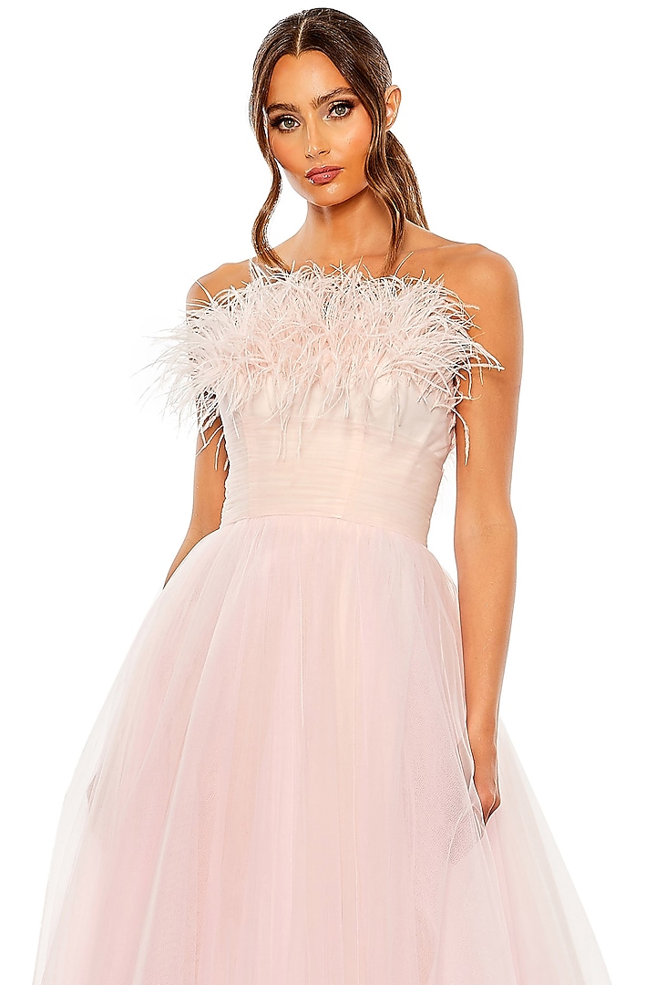 Pink Ombre Tulle Wedding Gown by Mac Duggal at Pernia's Pop Up Shop