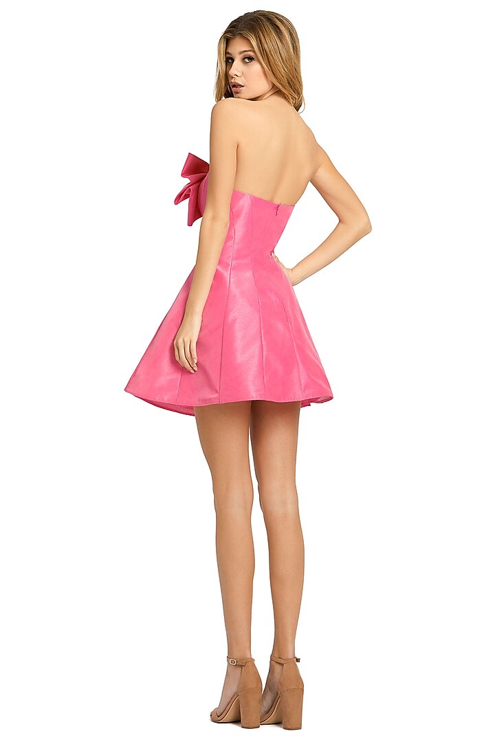 Pink Crepe Mini Vacation Dress by Mac Duggal at Pernia's Pop Up Shop