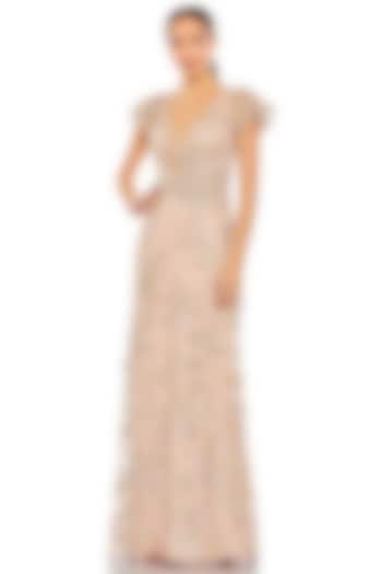 Rose Gold Embroidered Fabric Wedding Gown by Mac Duggal at Pernia's Pop Up Shop