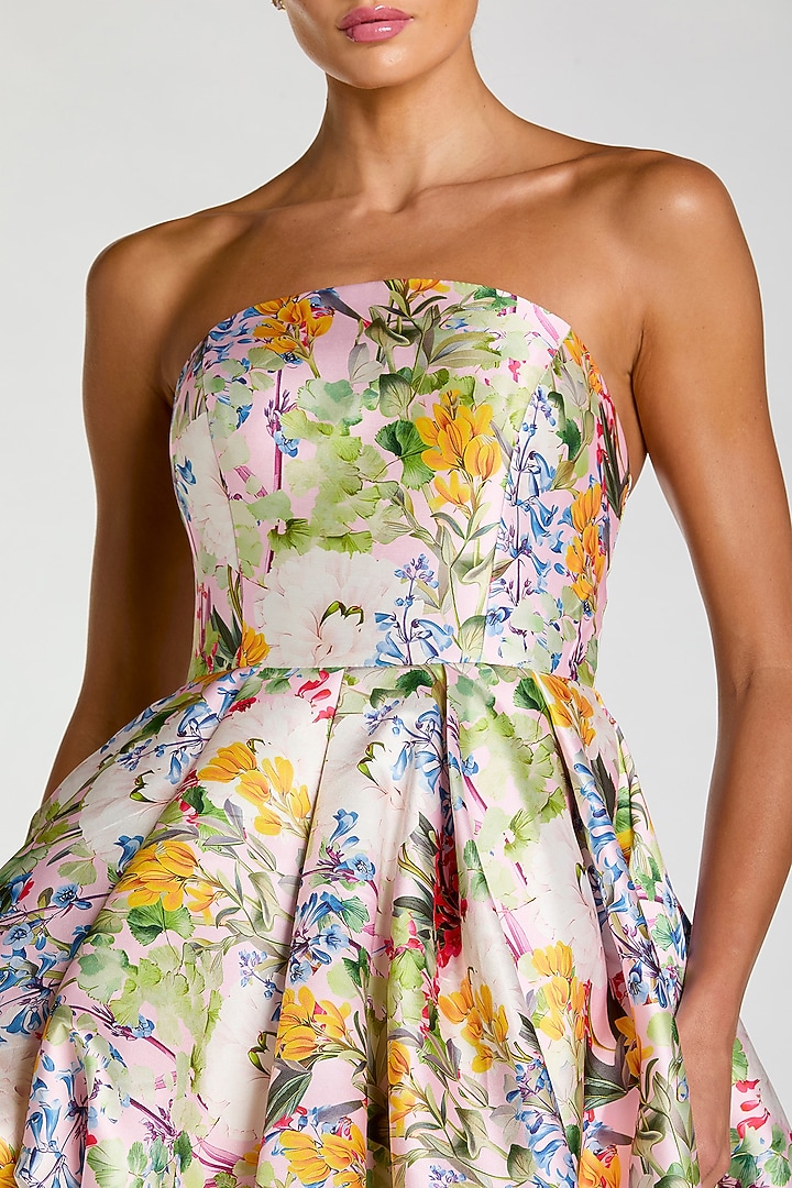 Multi-Colored Polyester Floral Printed Engagement Gown by Mac Duggal at Pernia's Pop Up Shop