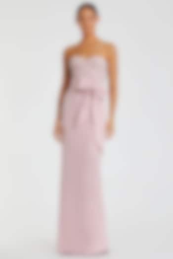 Rose Pink Crepe Rhinestone Embellished Strapless Engagement Gown by Mac Duggal at Pernia's Pop Up Shop