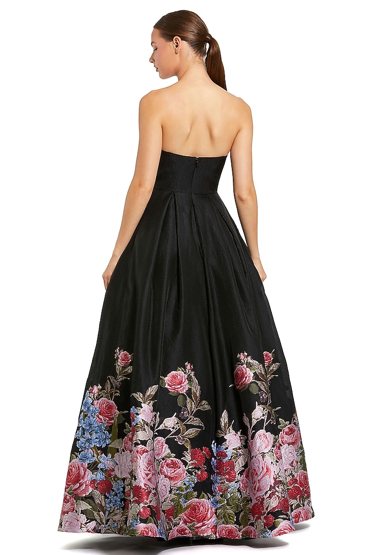 Black Brocade Ball Wedding Gown by Mac Duggal at Pernia's Pop Up Shop
