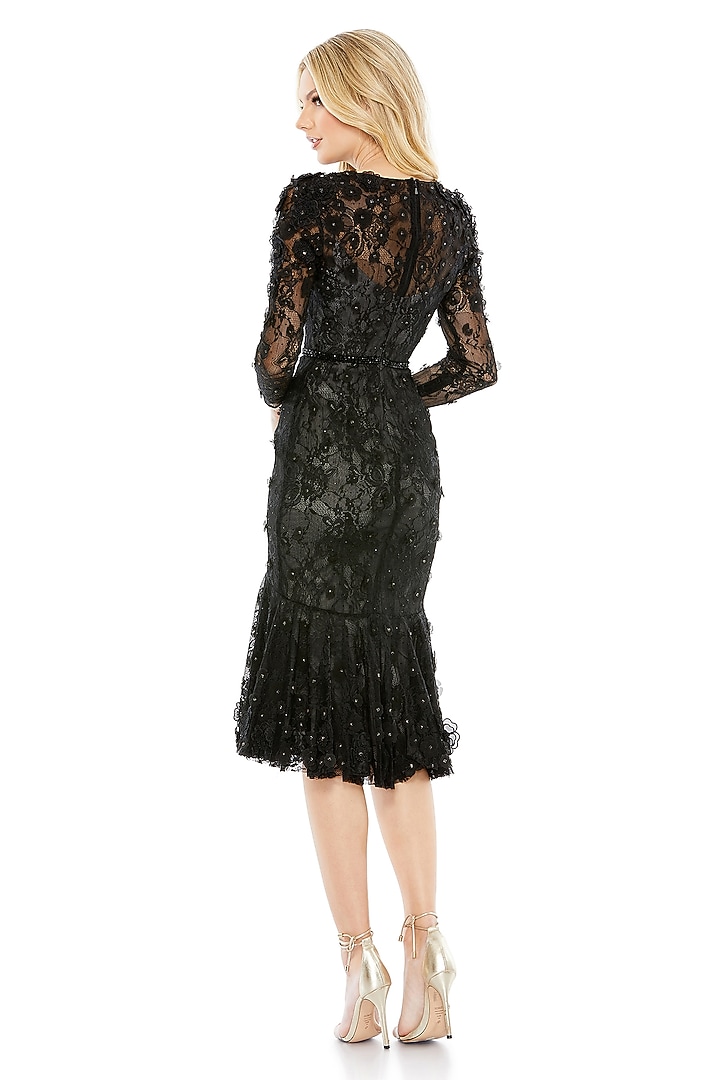 lace see through bodycon dress Bella's See-through Lace Strappy Mini Bodycon Dress