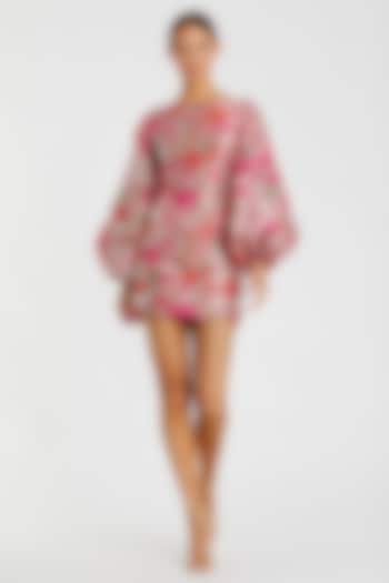 Multi-Colored Brocade Floral Mini Cocktail Dress by Mac Duggal at Pernia's Pop Up Shop