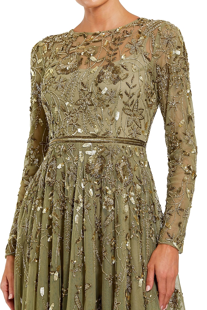 green tulle formal dress MAC DUGGAL main image 1