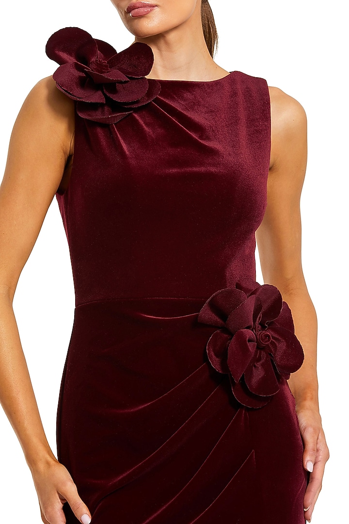 Burgundy Polyester Engagement Gown by Mac Duggal at Pernia's Pop Up Shop