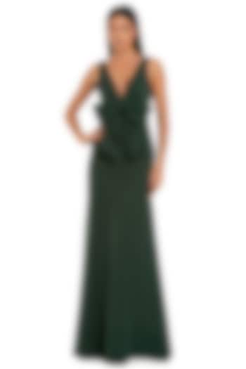 Emerald Green Polyester Engagement Gown by Mac Duggal at Pernia's Pop Up Shop