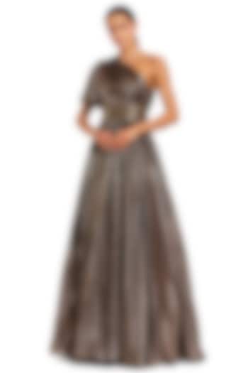 Bronze Polyester Engagement Gown by Mac Duggal at Pernia's Pop Up Shop