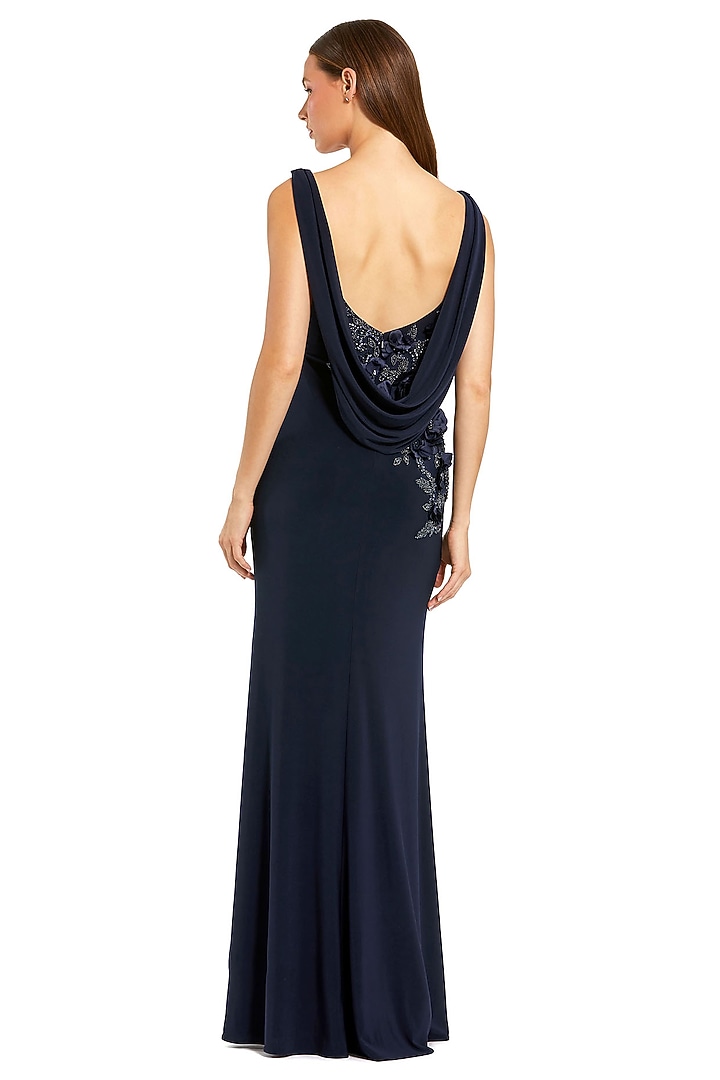 Midnight Polyester Embroidered Engagement Gown by Mac Duggal at Pernia's Pop Up Shop