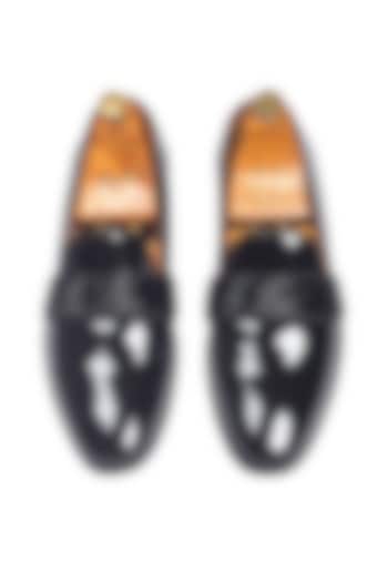 Black Patent Leather Embellished Slip-On by Modello Domani at Pernia's Pop Up Shop