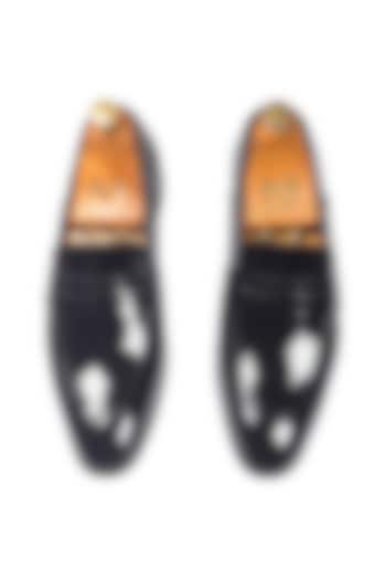 Patent Black Synthetic Leather Slip-On by Modello Domani at Pernia's Pop Up Shop