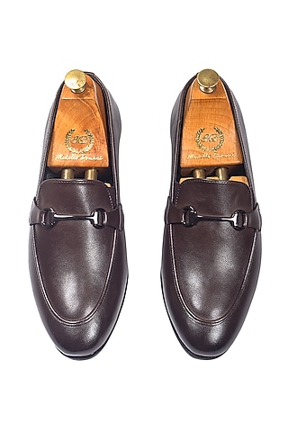 Brown Synthetic Leather Slip-On by Modello Domani