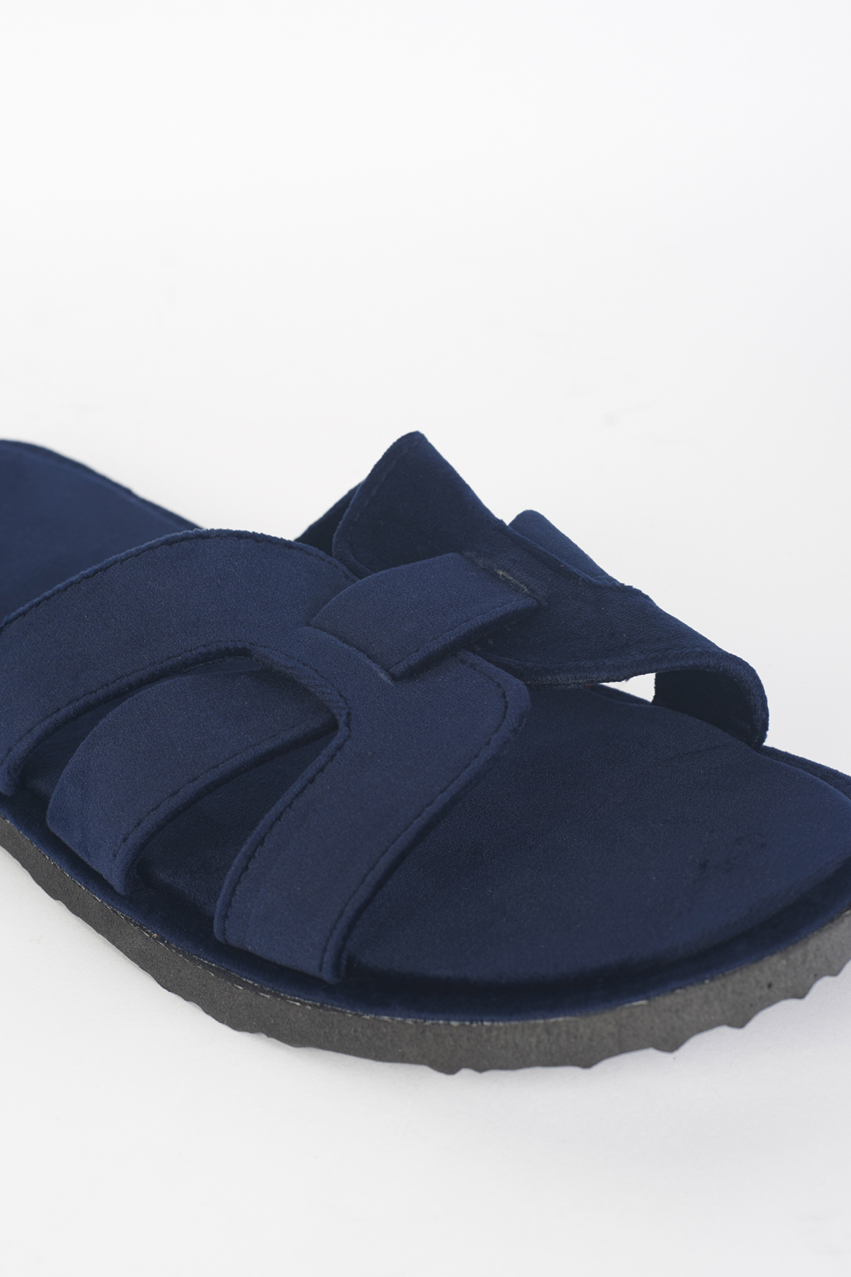 Womens Navy Velvet Slipper  Del Toro Shoes