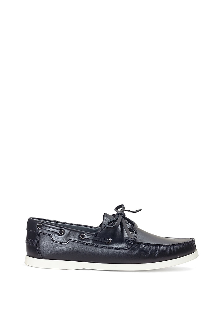 Burgundy Leather Handcrafted Boat Shoes by Modello Domani at Pernia's Pop Up Shop