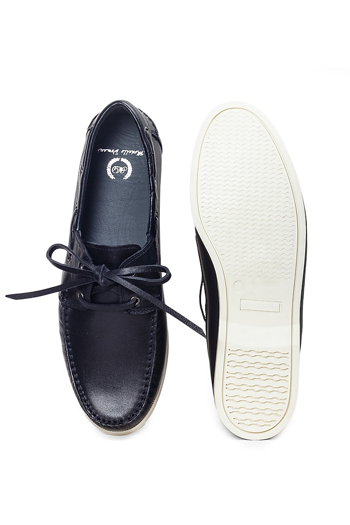 Burgundy Leather Handcrafted Boat Shoes by Modello Domani at Pernia's Pop Up Shop