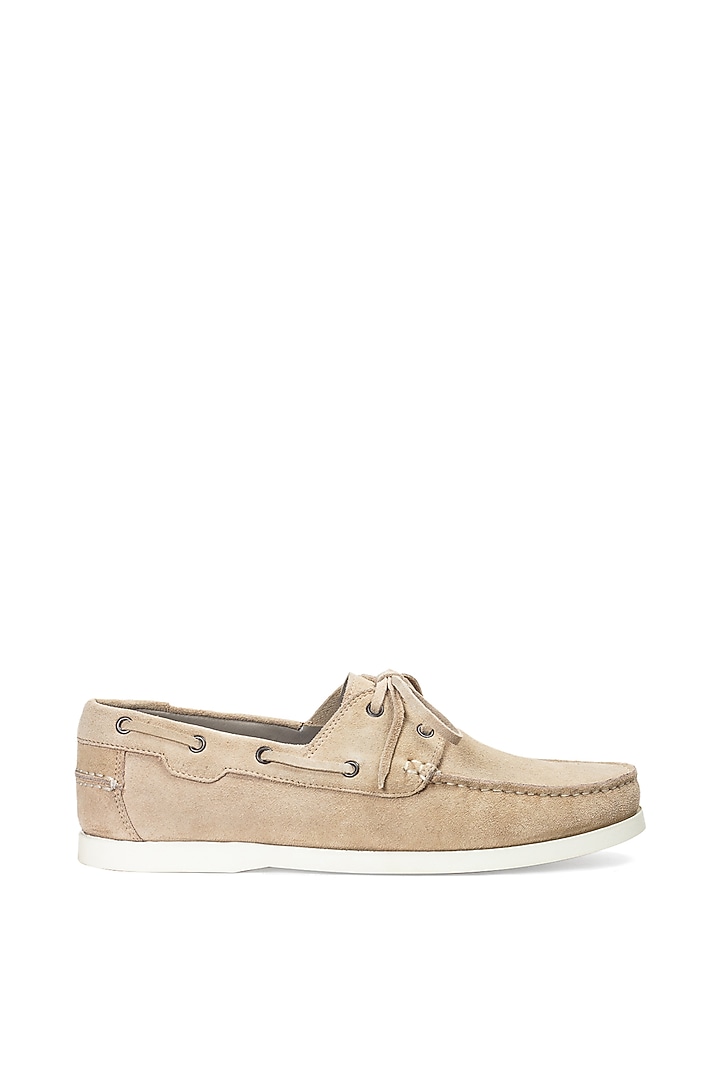 Black Suede Handcrafted Boat Shoes by Modello Domani at Pernia's Pop Up Shop