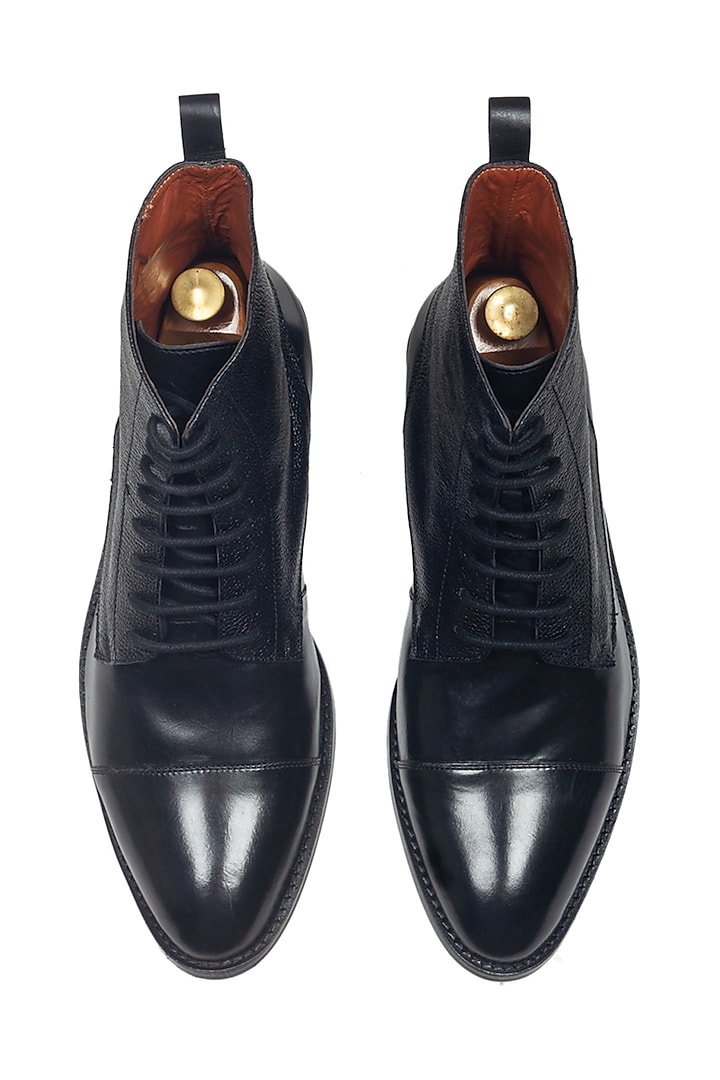 Black Leather Boots by Modello Domani