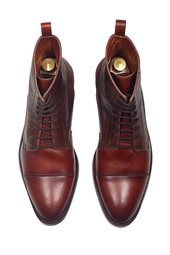 Brown Handcrafted Leather Boots by Modello Domani