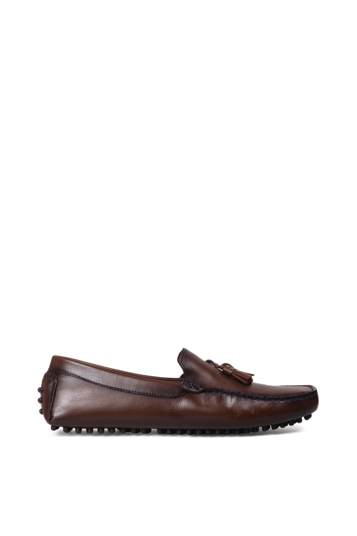 Bruish Brown Handcrafted Leather Loafers by Modello Domani at Pernia's ...