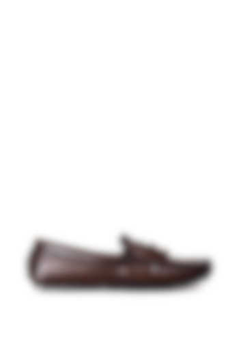 Bruish Brown Handcrafted Leather Loafers by Modello Domani