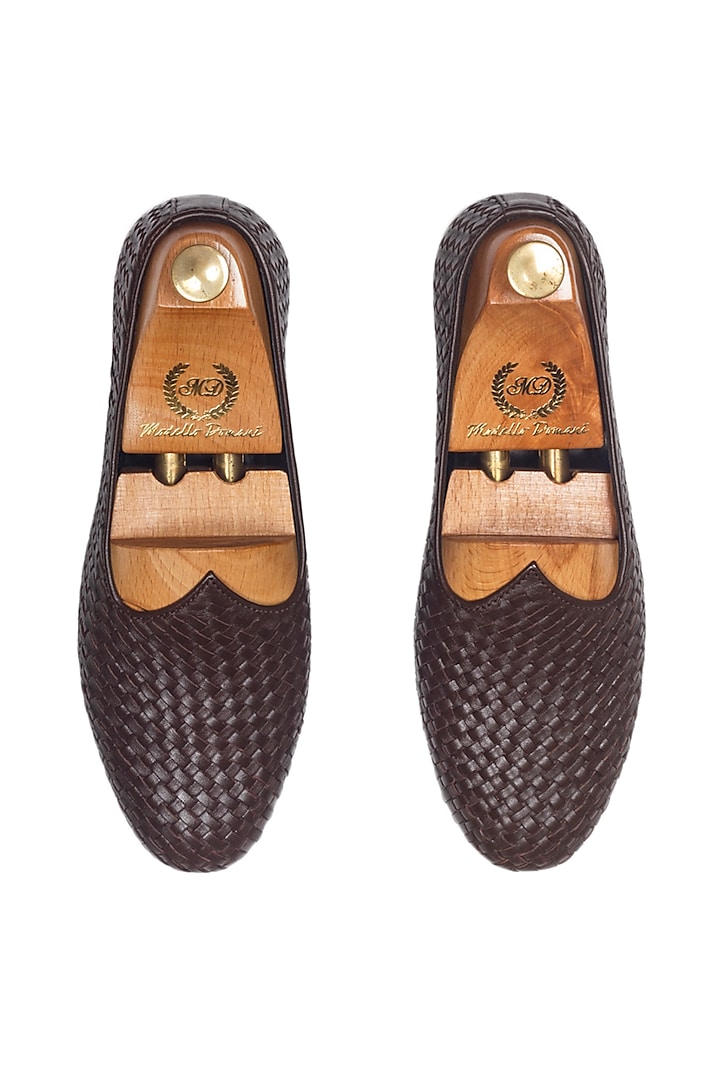 Brown Handcrafted Juttis by Modello Domani