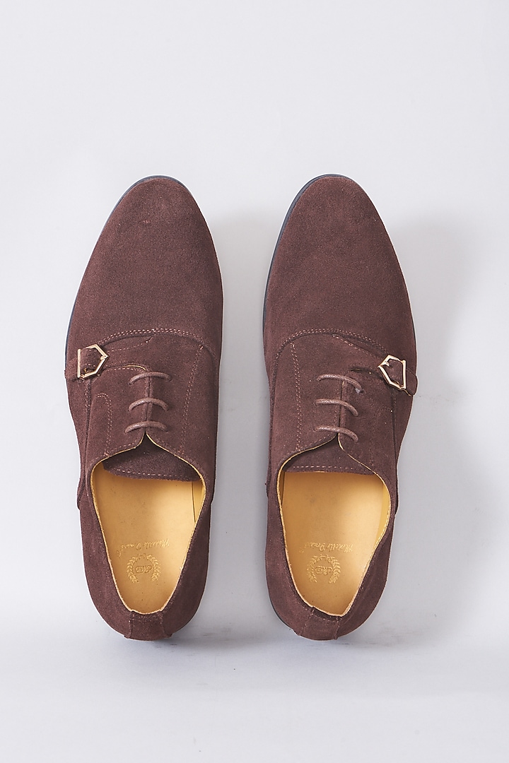 Brown Handcrafted Monksford Shoes by Modello Domani