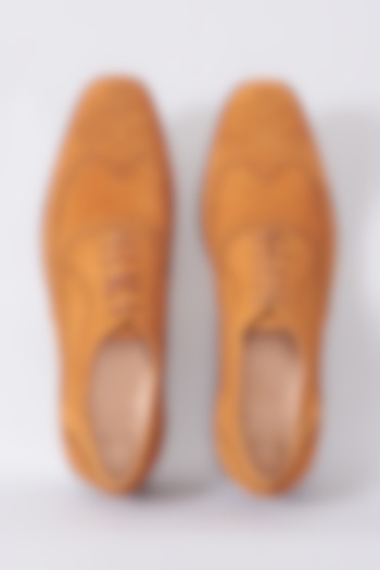 Dark Tan Handcrafted Brogues Shoes by Modello Domani