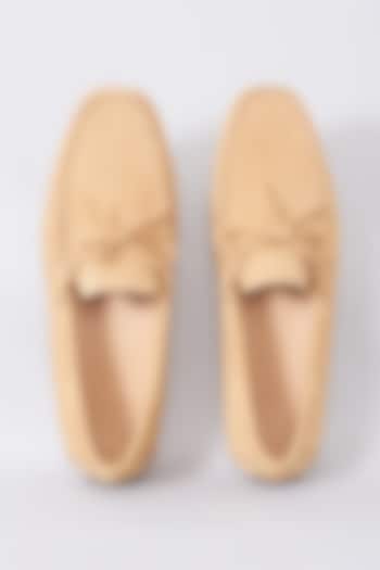 Sand Handcrafted Loafer Shoes by Modello Domani