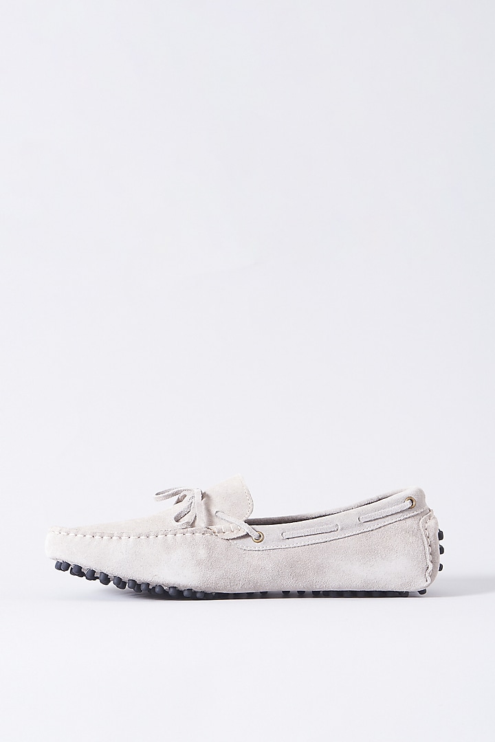 Moon Grey Handcrafted Loafer Shoes by Modello Domani at Pernia's Pop Up Shop
