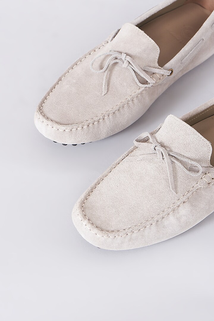 Moon Grey Handcrafted Loafer Shoes by Modello Domani at Pernia's Pop Up Shop