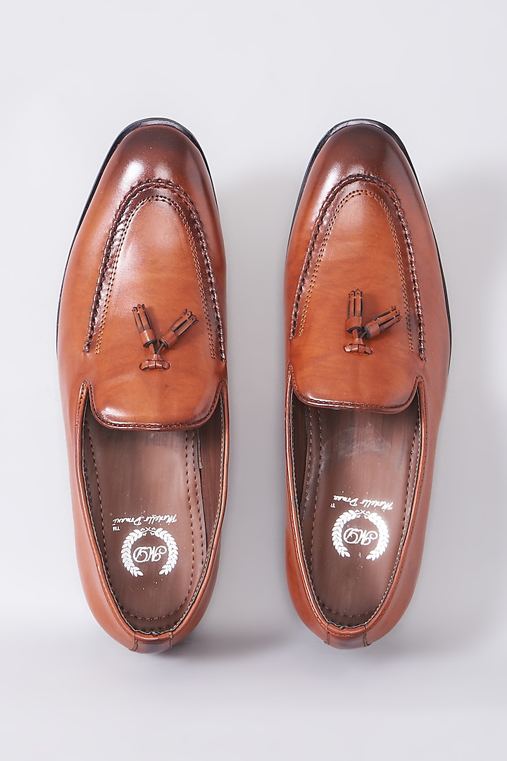 Tan Handcrafted Italian-Cut Shoes by Modello Domani