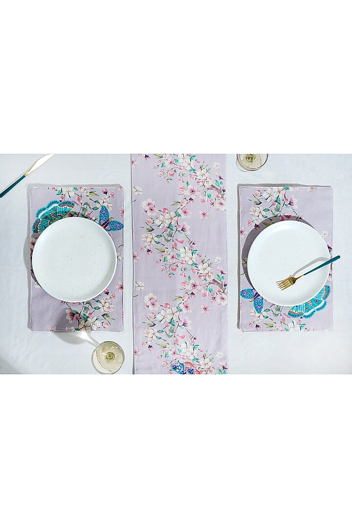 Pink Cotton Floral Printed Table Runner by Mid July Home at Pernia's Pop Up Shop