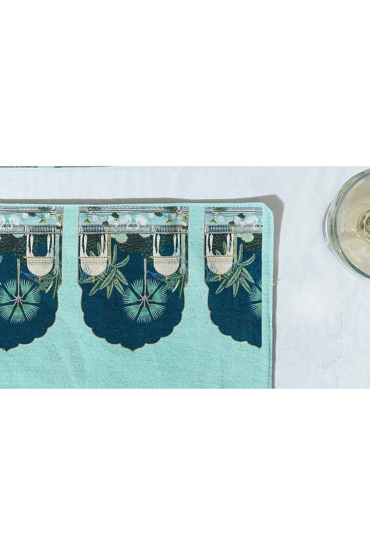 Mint Cotton Printed Table Mats (Set of 2) by Mid July Home at Pernia's Pop Up Shop