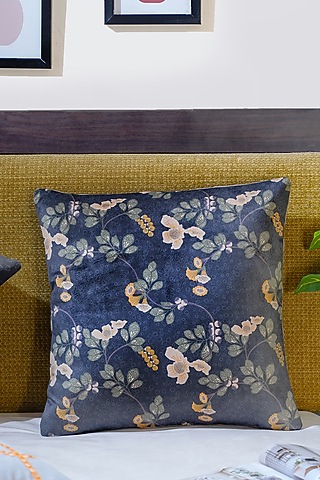 Olive Green Premium Velvet Hand Embroidered Cushion Cover by Mid July Home