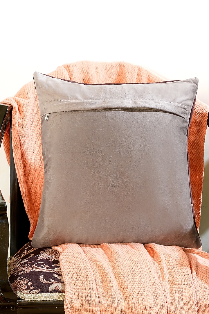 Multi-Colored Premium Velvet Floral Hand Embroidered Cushion Cover by Mid July Home at Pernia's Pop Up Shop