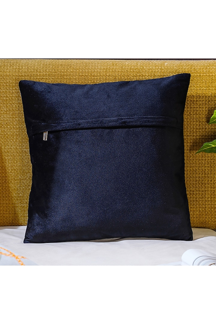 Green Premium Velvet Hand Embroidered Cushion Cover by Mid July Home at Pernia's Pop Up Shop