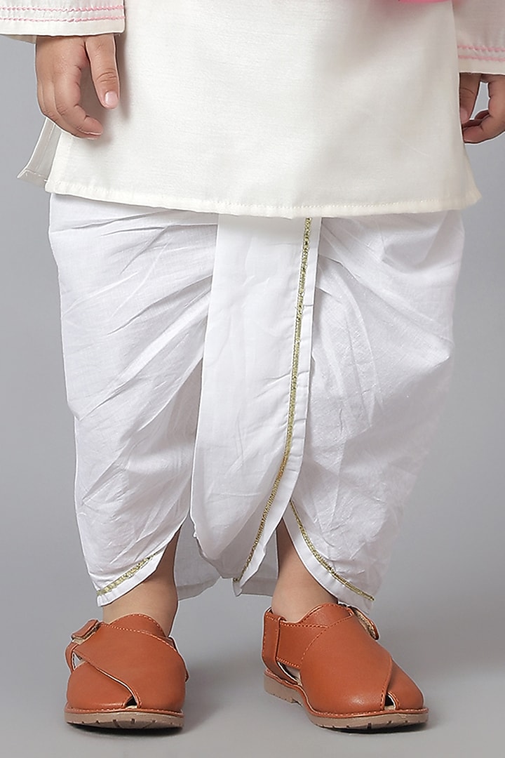 Pink Cotton Embroidered Jacket Set For Boys by Mudkid at Pernia's Pop Up Shop