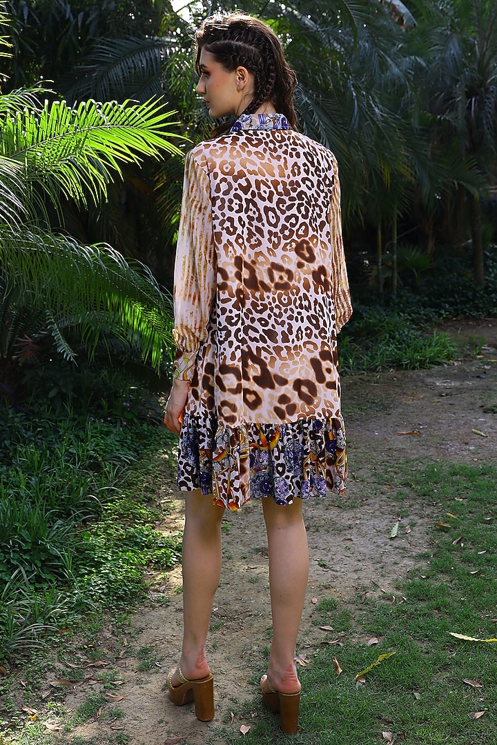 Multi-Colored Printed Summer Dress by Mynah Designs By Reynu Tandon at Pernia's Pop Up Shop