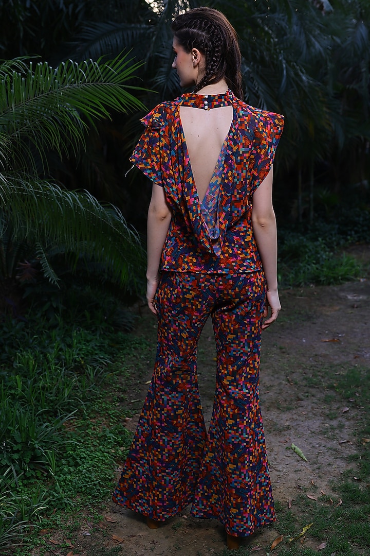 Multi-Colored Printed Top by Mynah Designs By Reynu Tandon at Pernia's Pop Up Shop