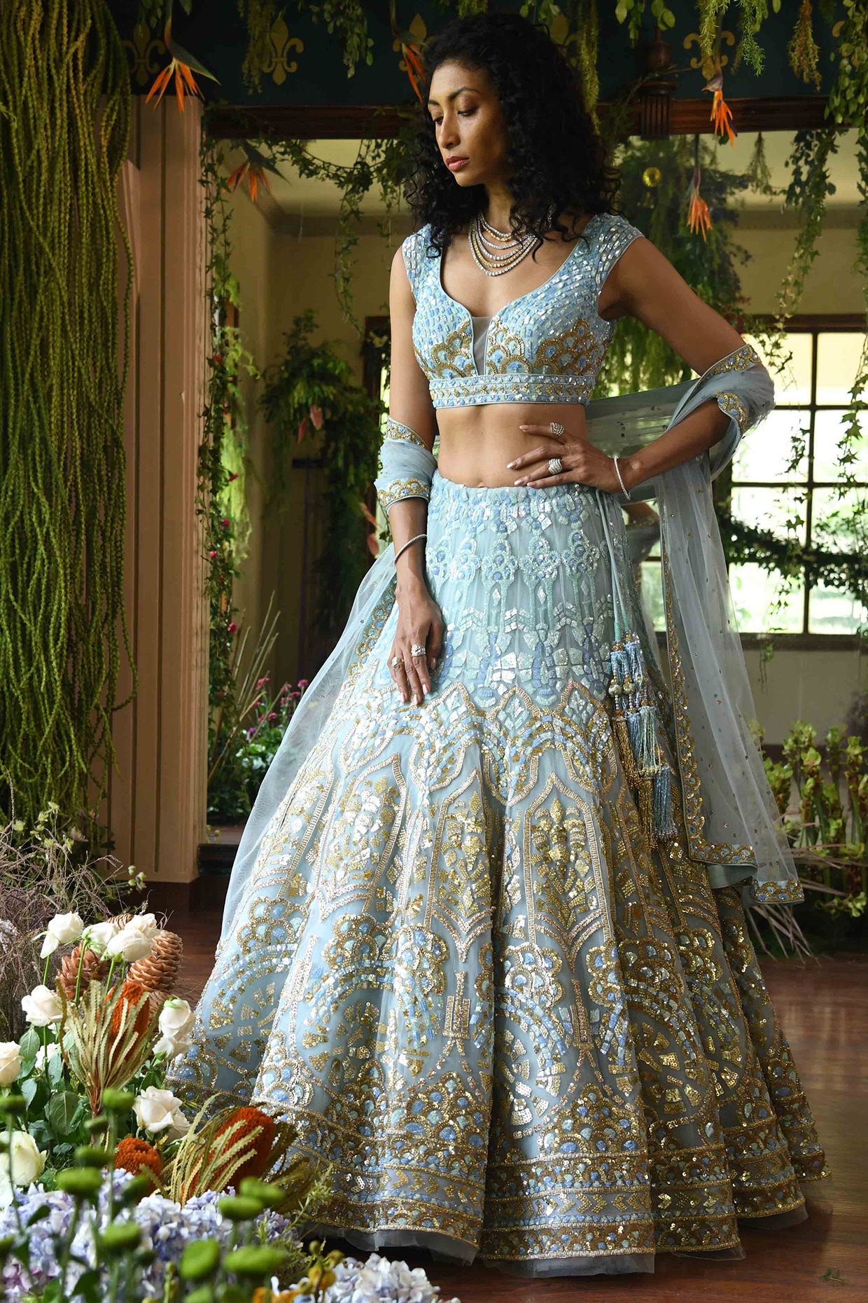 Attractive Navy Blue Color Rayon Gota Work Designer Festive Wear Lehenga  Choli -4925158645