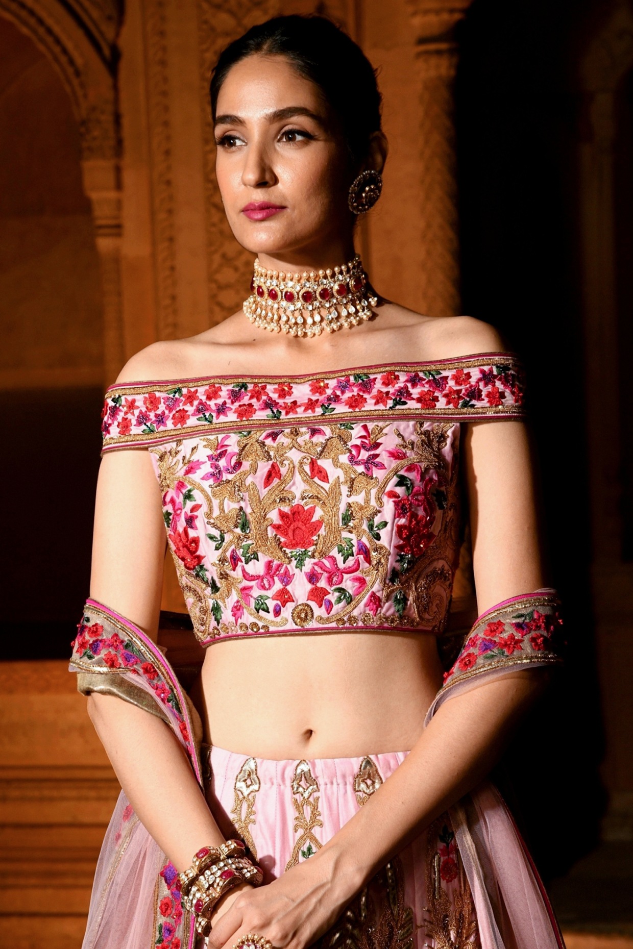 Coral Pink Indian Wedding Outfit: Women's Mirrorwork Lehenga Choli | Indian  wedding outfit, Indian bridal, Pink bridal lehenga