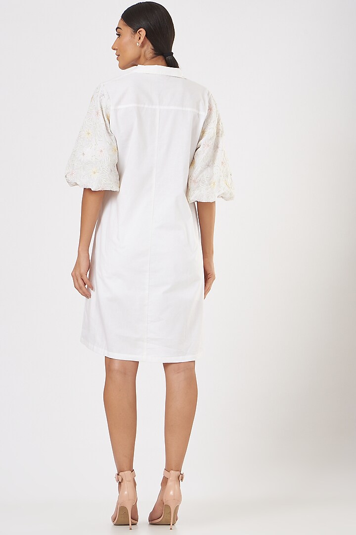 White Embroidered Summer Dress by Midori by SGV at Pernia's Pop Up Shop