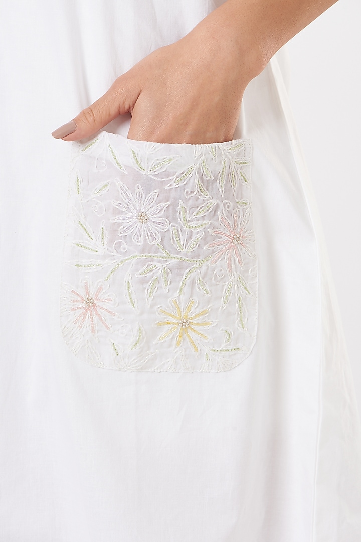White Embroidered Summer Dress by Midori by SGV at Pernia's Pop Up Shop