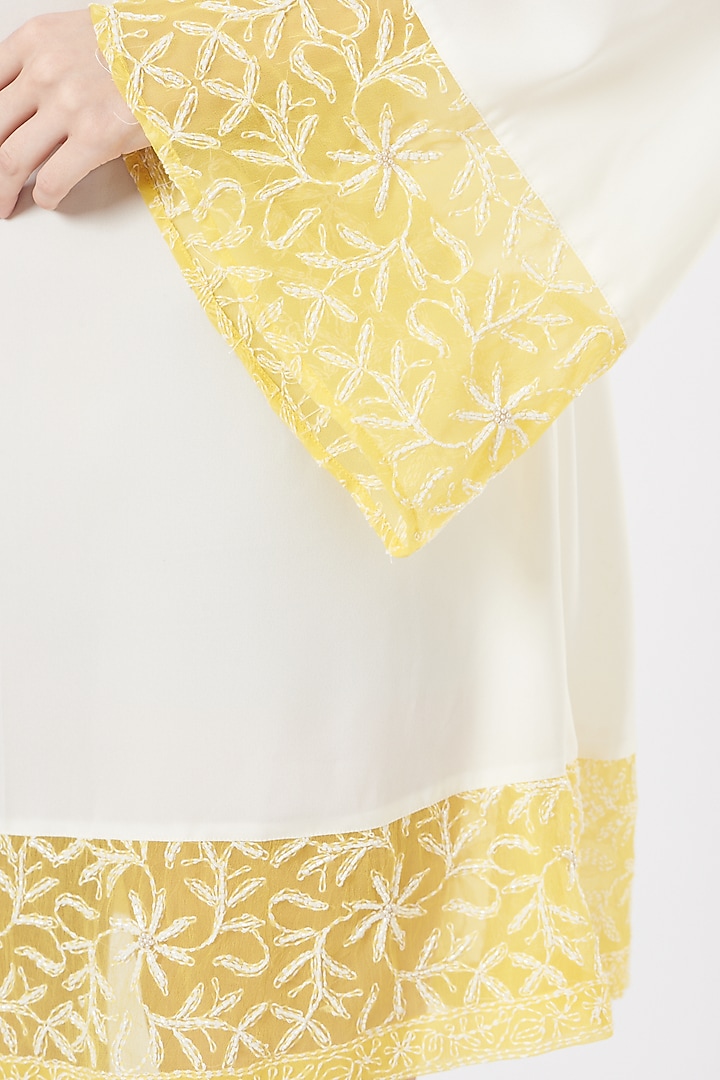 Off-White Embroidered Mini Dress by Midori by SGV at Pernia's Pop Up Shop