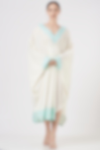 Off-White Embroidered Kaftan Dress by Midori by SGV