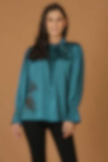Midnight Green Embroidered Top
  by Midori by SGV