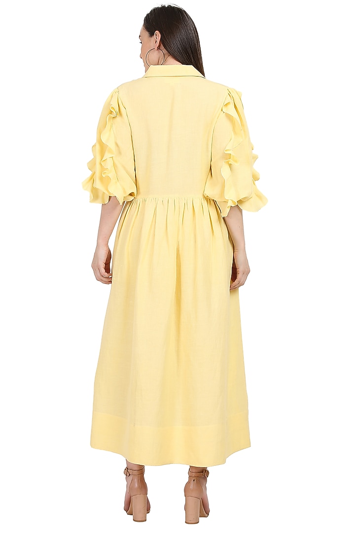Yellow Embroidered Dress by Midori by SGV at Pernia's Pop Up Shop