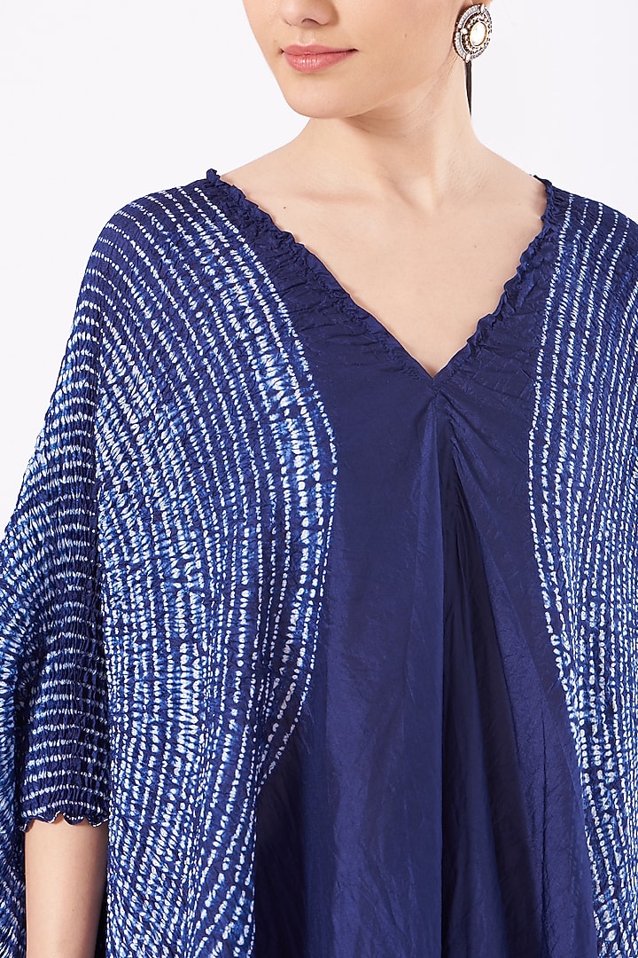 Navy Shibori Vacation Dress by Medium at Pernia's Pop Up Shop